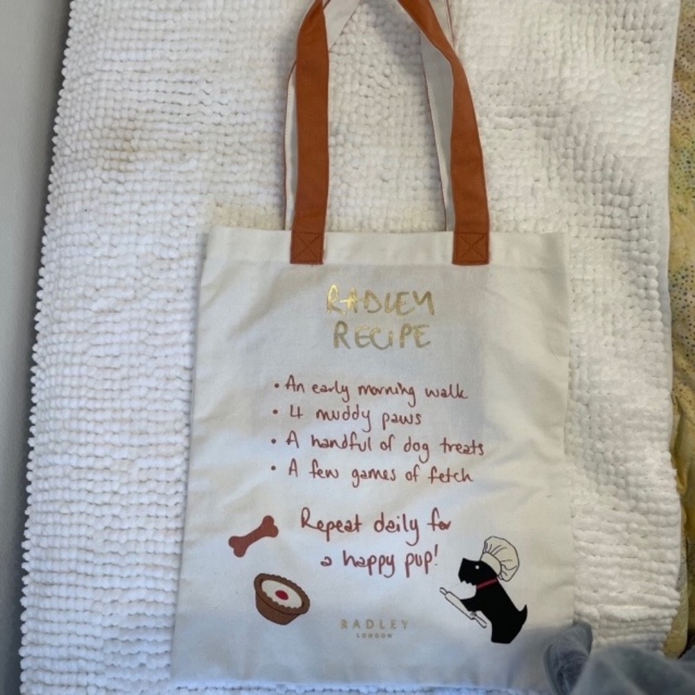 Radley London canvas tote, new w/o tags